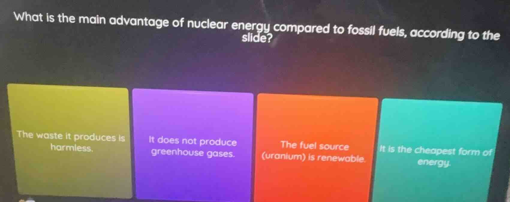 what is the main advantage of nuclear energy compared to fossil fuels, …