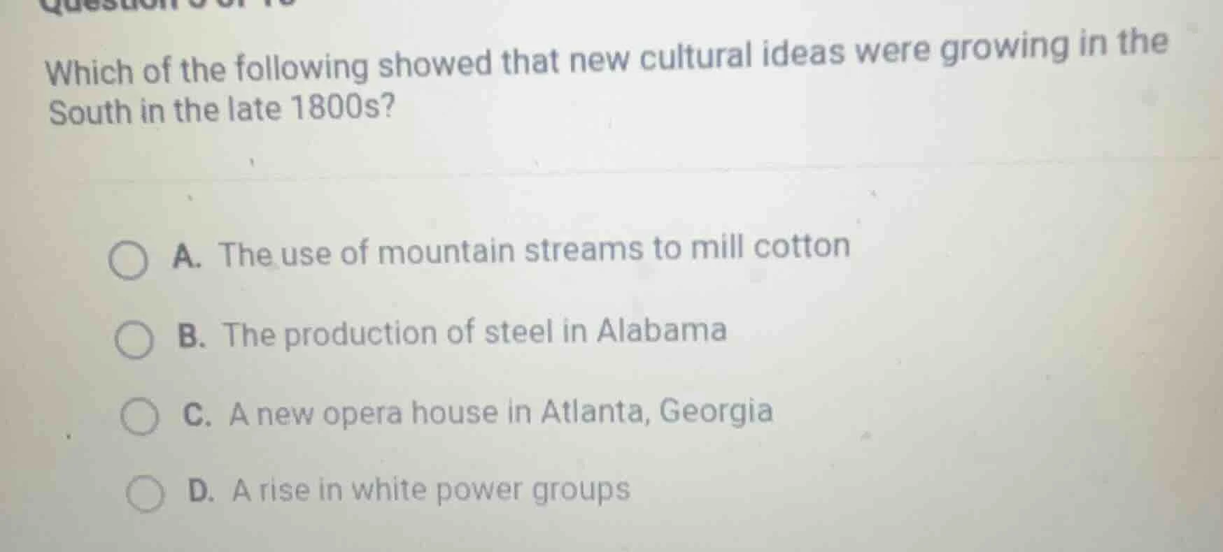 which of the following showed that new cultural ideas were growing in t…