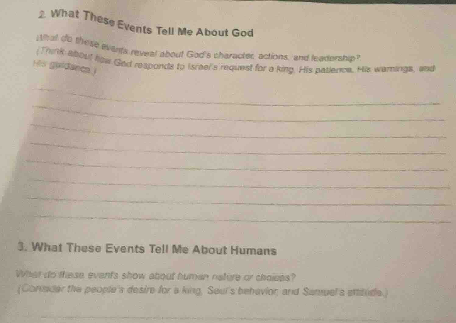 2. what these events tell me about god what do these events reveal abou…
