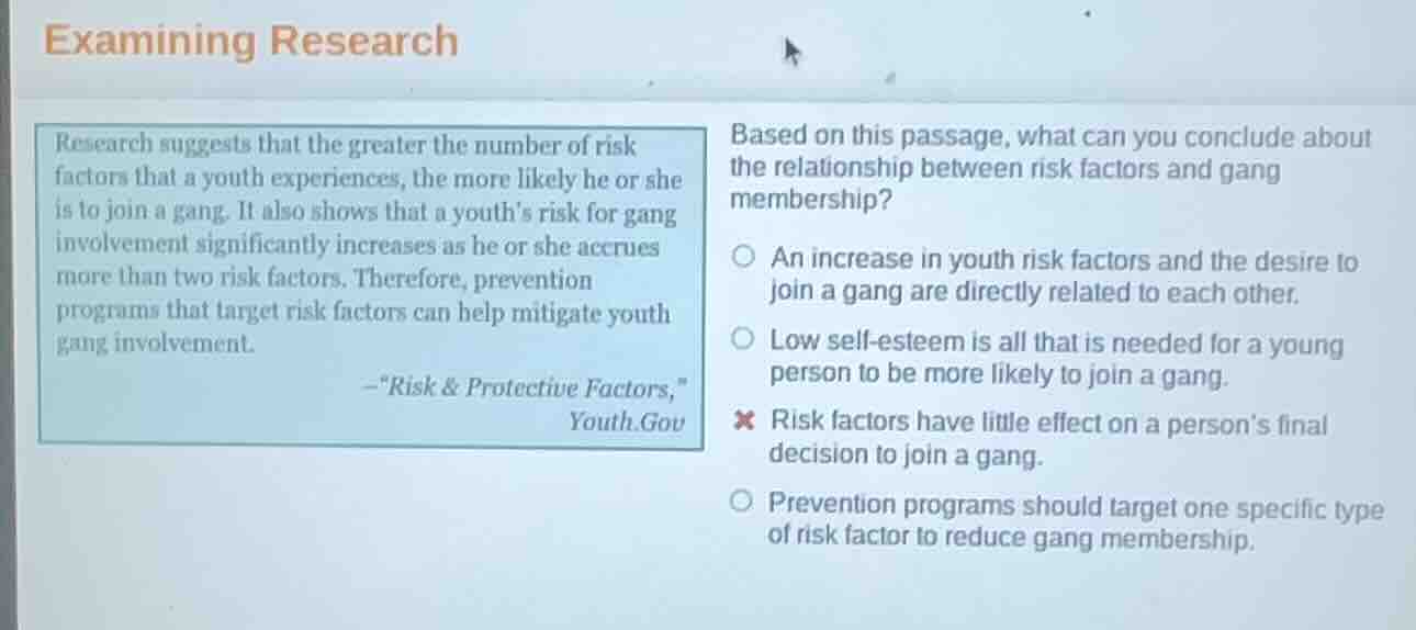 examining research research suggests that the greater the number of ris…
