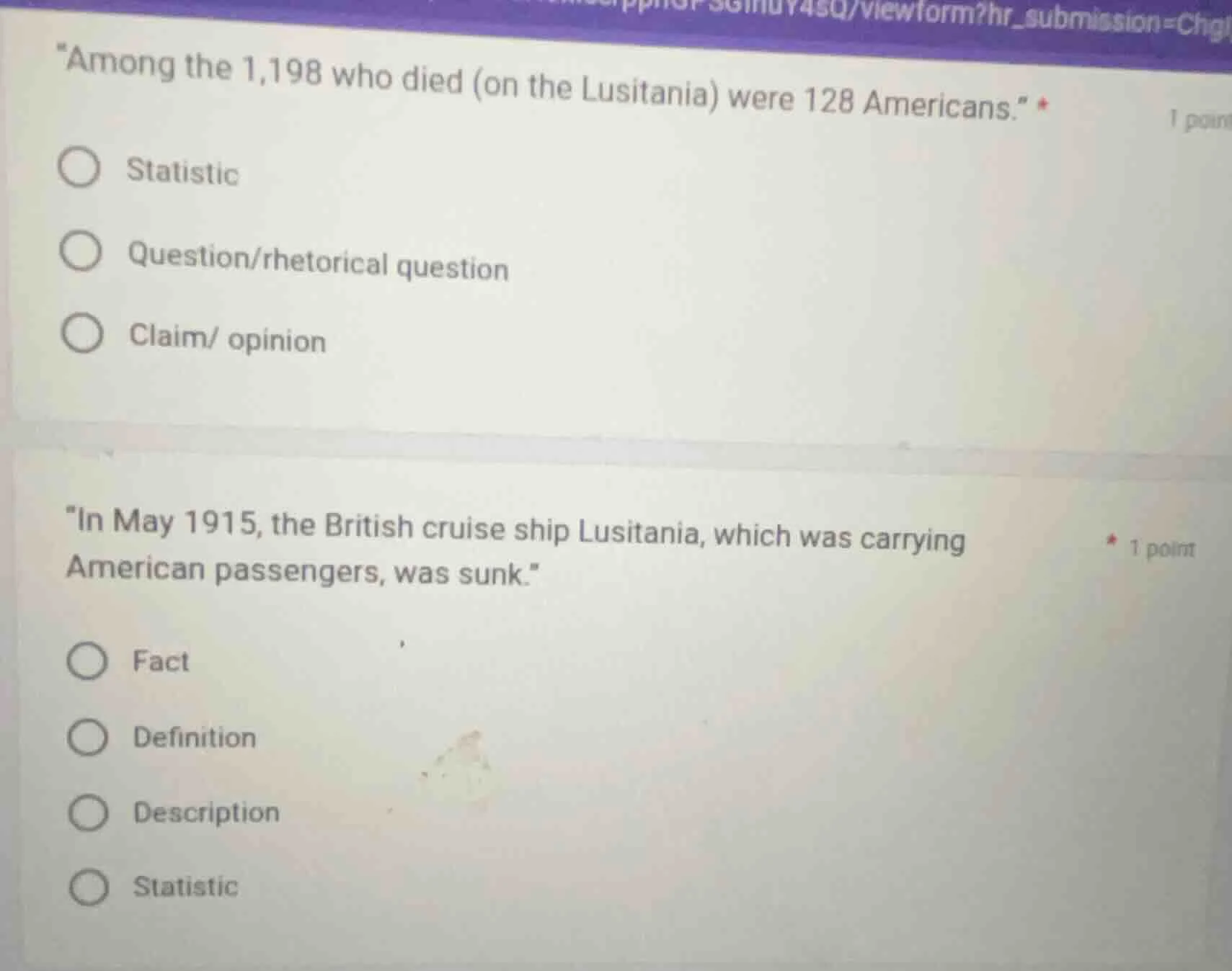 among the 1,198 who died (on the lusitania) were 128 americans. options…