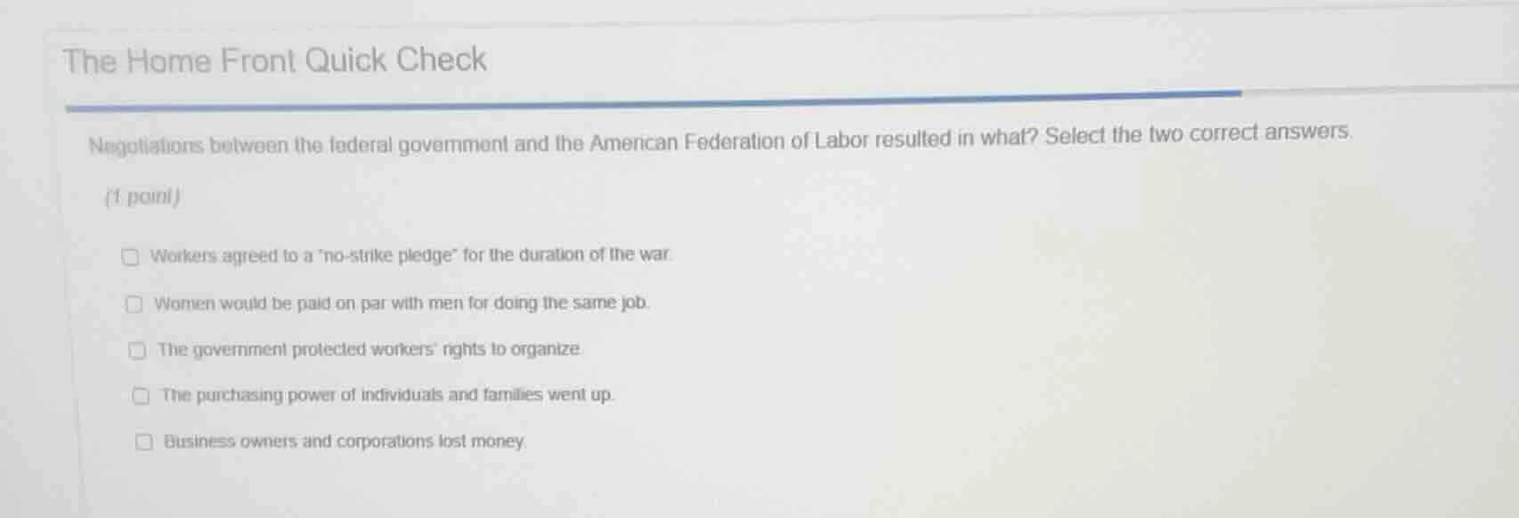 the home front quick check negotiations between the federal government …