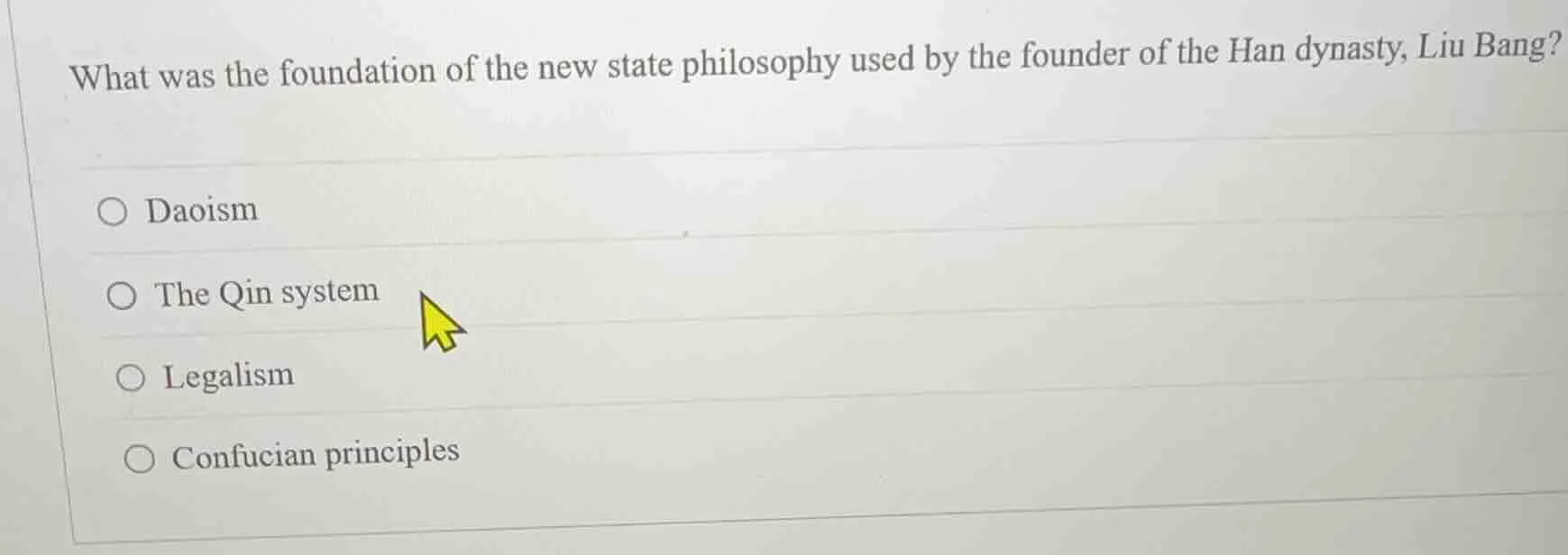 what was the foundation of the new state philosophy used by the founder…