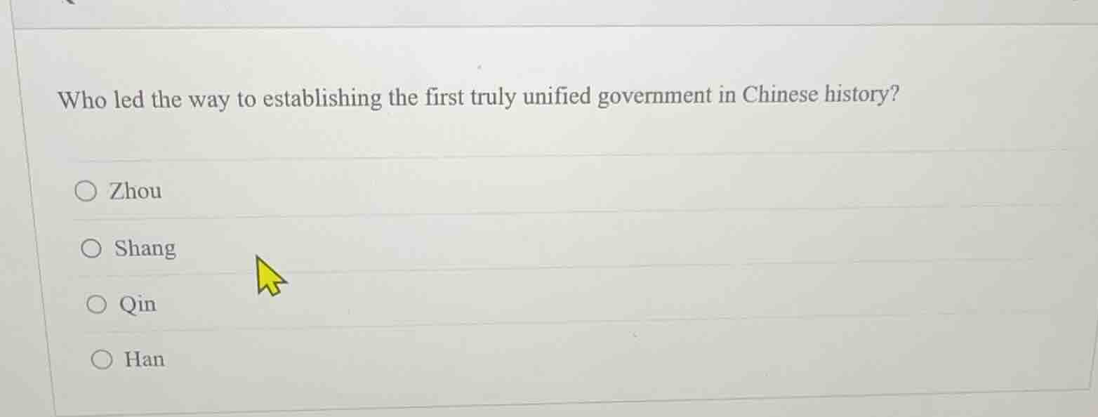 who led the way to establishing the first truly unified government in c…