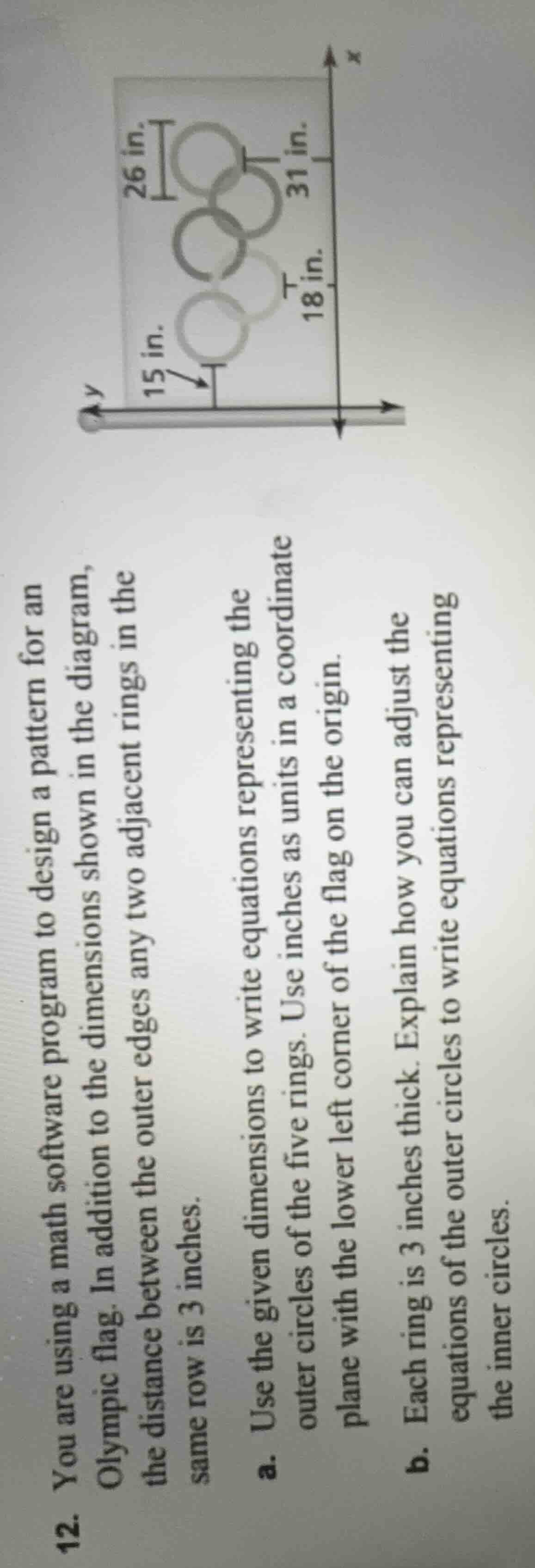 12. you are using a math software program to design a pattern for an ol…