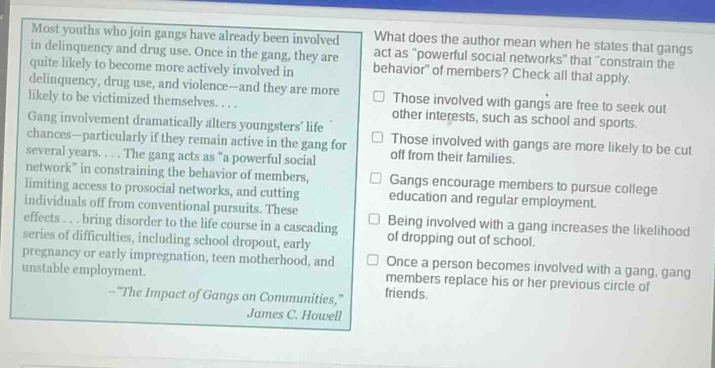 most youths who join gangs have already been involved in delinquency an…