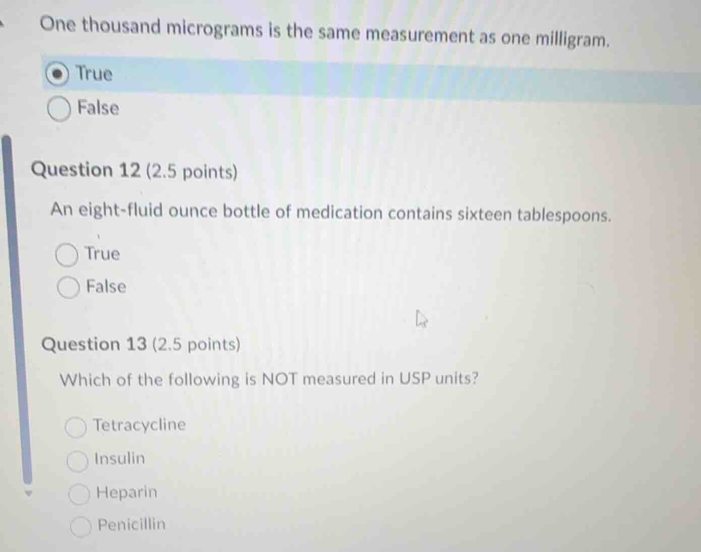 one thousand micrograms is the same measurement as one milligram. true …