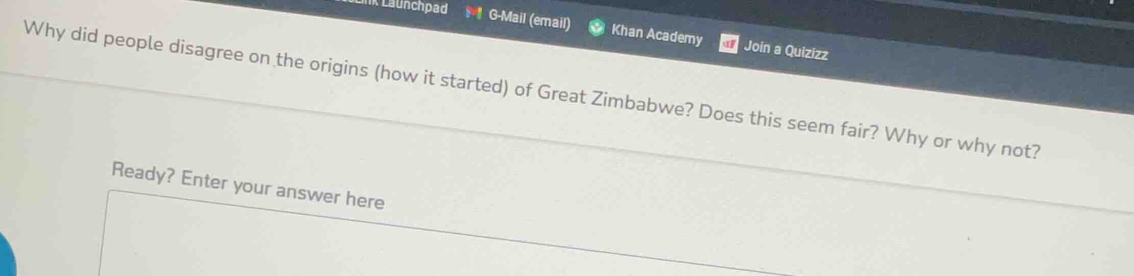 why did people disagree on the origins (how it started) of great zimbab…