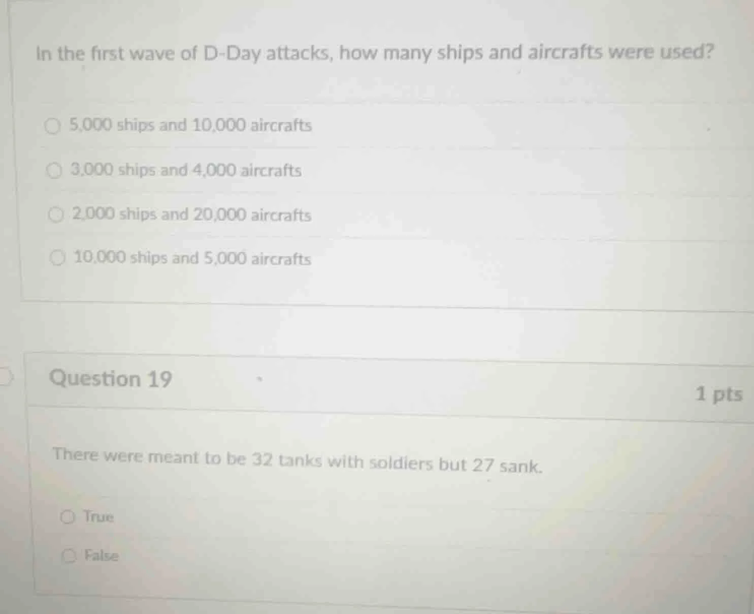 in the first wave of d-day attacks, how many ships and aircrafts were u…