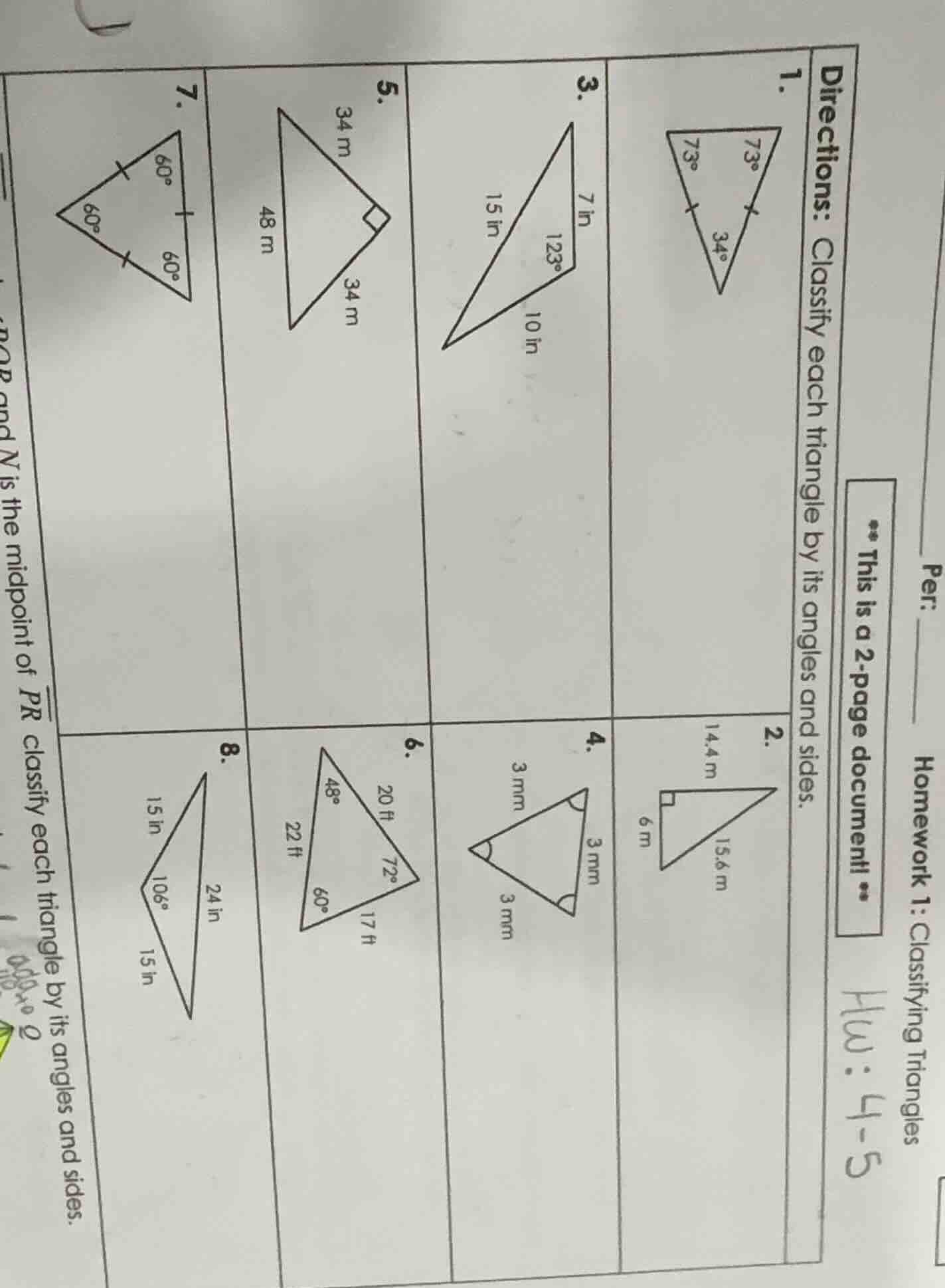 homework 1: classifying triangles directions: classify each triangle by…