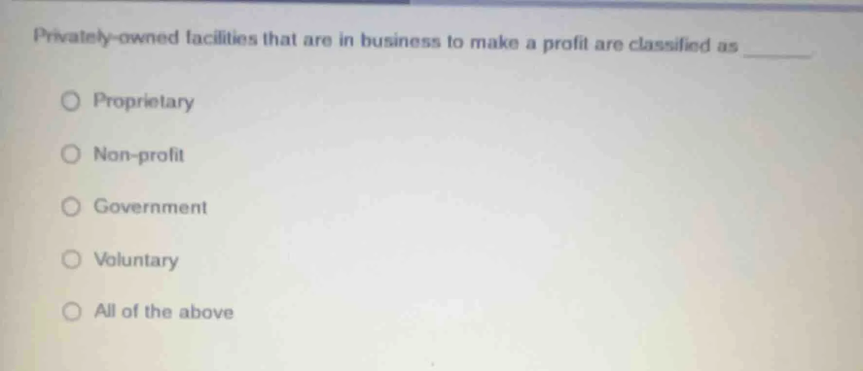 privately-owned facilities that are in business to make a profit are cl…