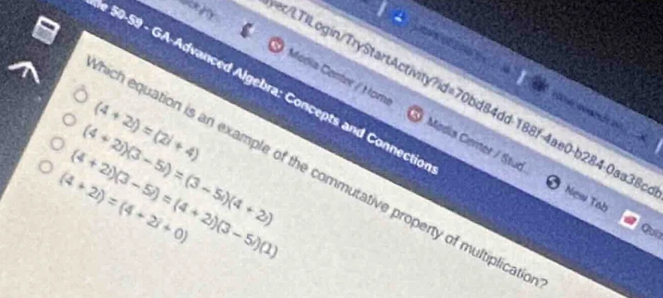 which equation is an example of the commutative property of multiplicat…
