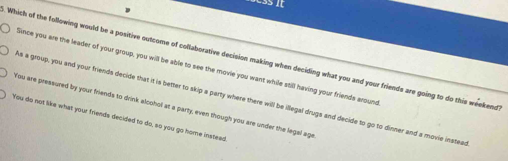 5. which of the following would be a positive outcome of collaborative …