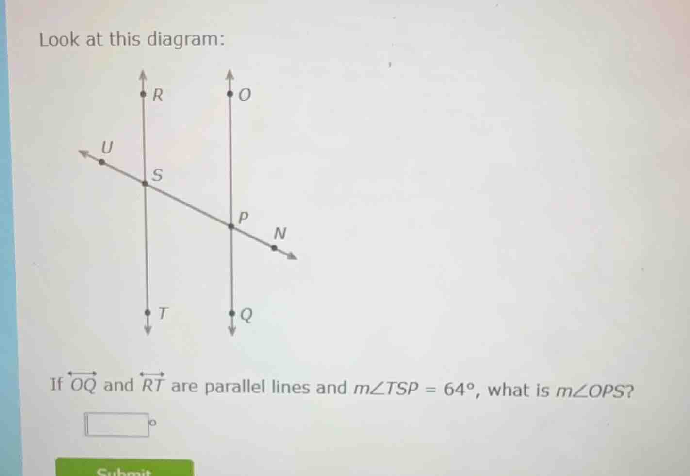 look at this diagram: if \\(\\overleftrightarrow{oq}\\) and \\(\\overle…