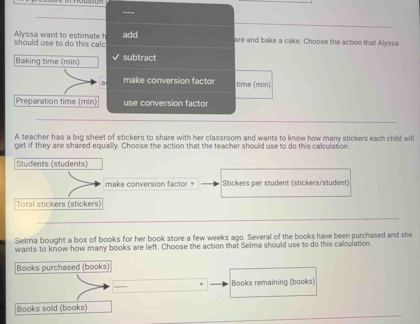 alyssa want to estimate h should use to do this calc are and bake a cak…