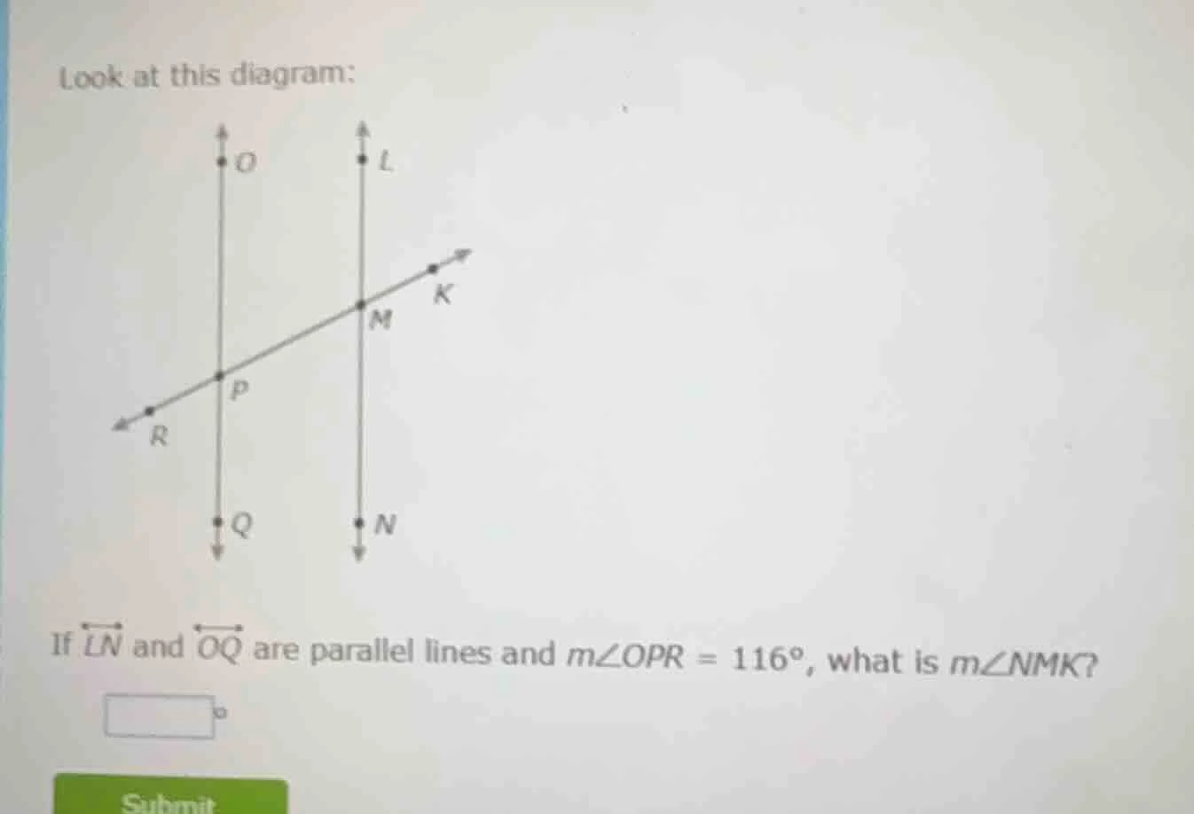 look at this diagram: if \\( \\overleftrightarrow{ln} \\) and \\( \\ove…