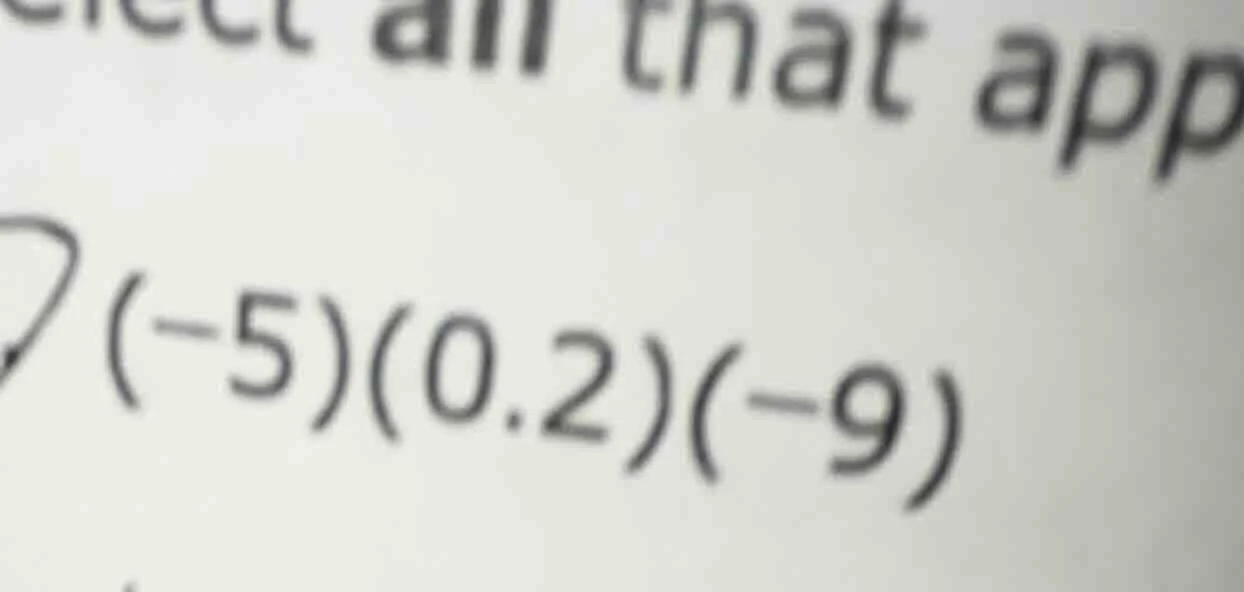 lect all that app (-5)(0.2)(-9)