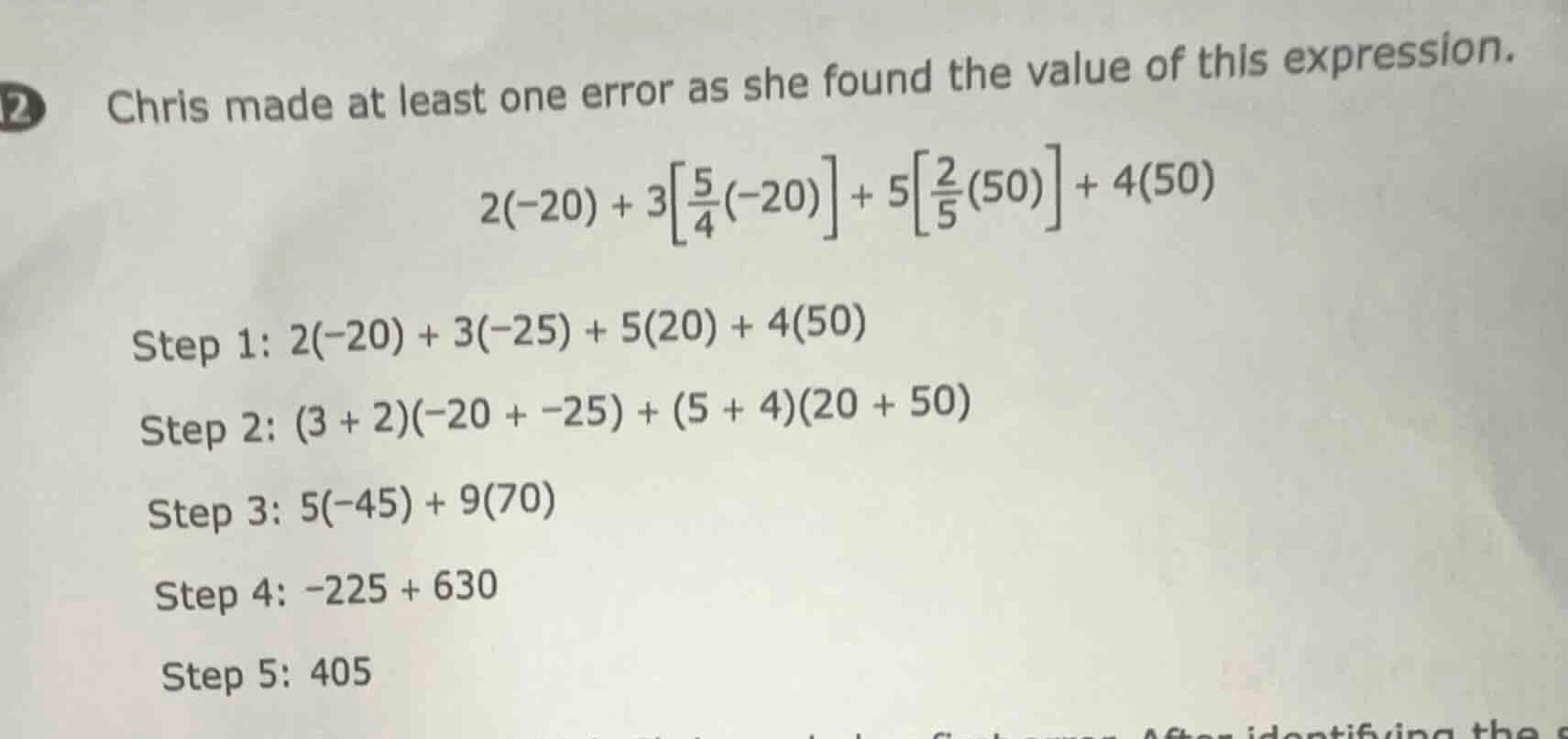 12 chris made at least one error as she found the value of this express…