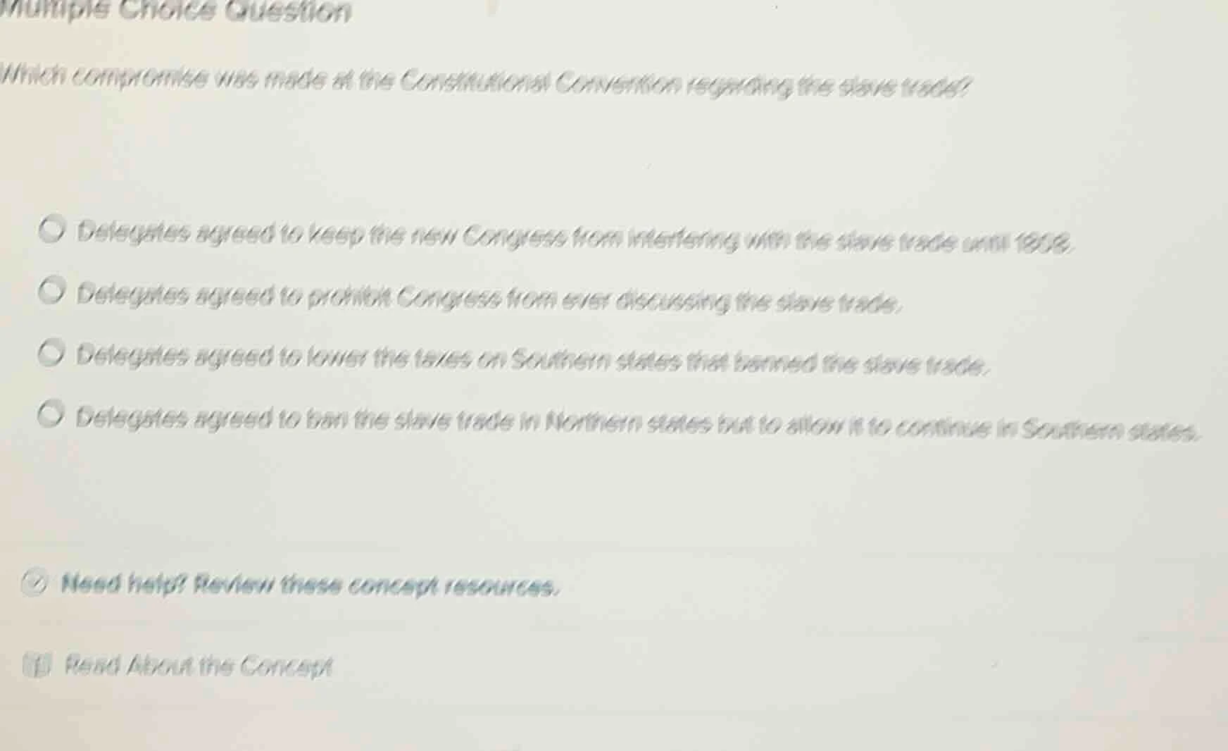 multiple choice question which compromise was made at the constitutiona…