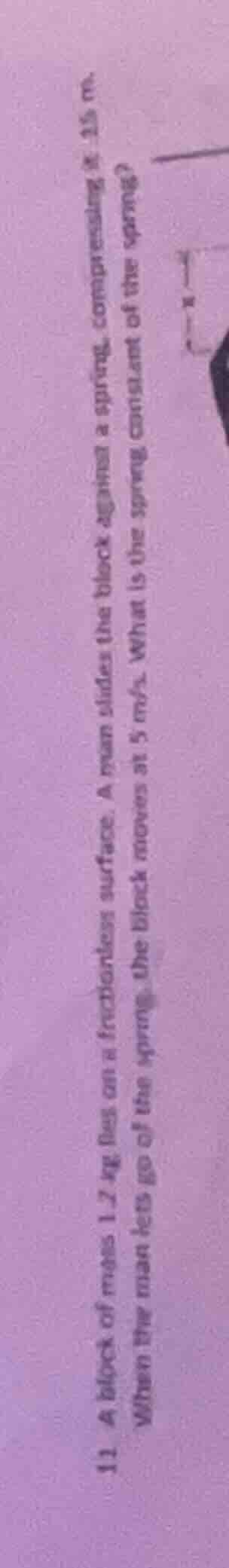 1 a block of mass 1.7 kg lies on a frictionless surface. a man slides t…