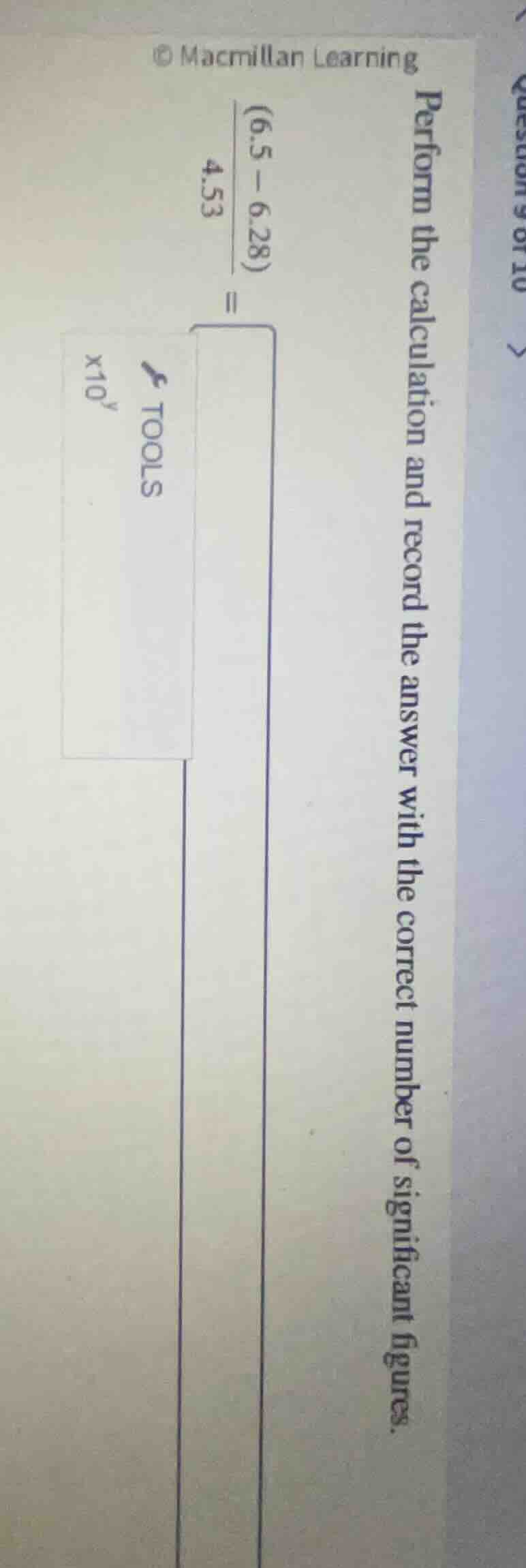 perform the calculation and record the answer with the correct number o…