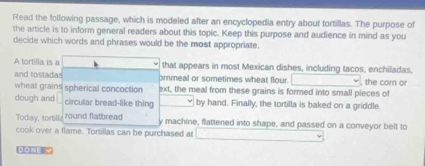 read the following passage, which is modeled after an encyclopedia entr…