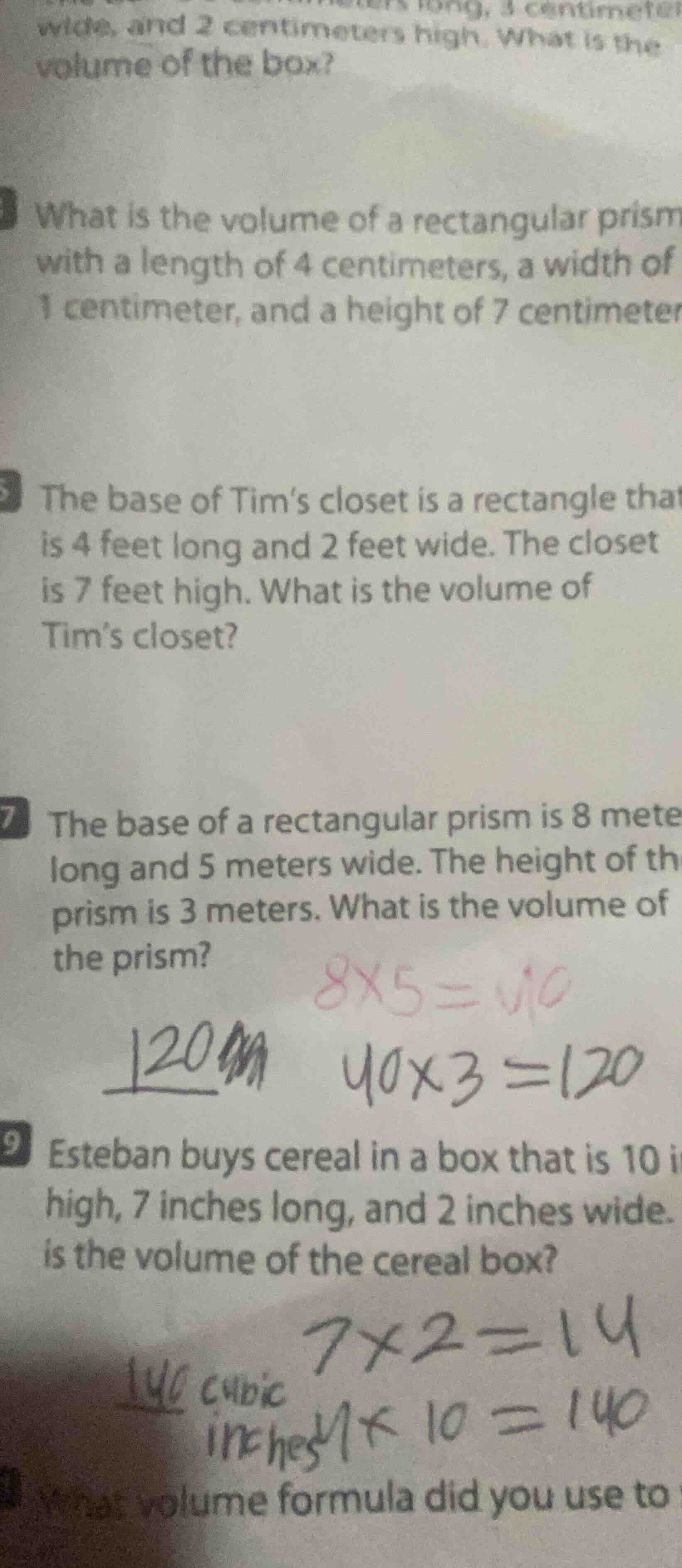 wide, and 2 centimeters high. what is the volume of the box? what is th…
