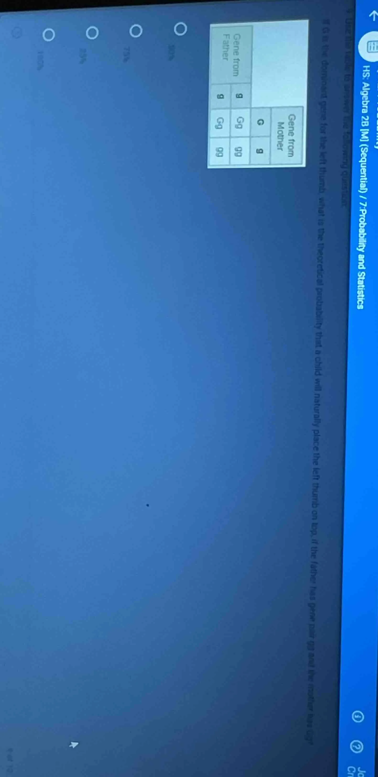 use the table to answer the following question: given the dominant gene…