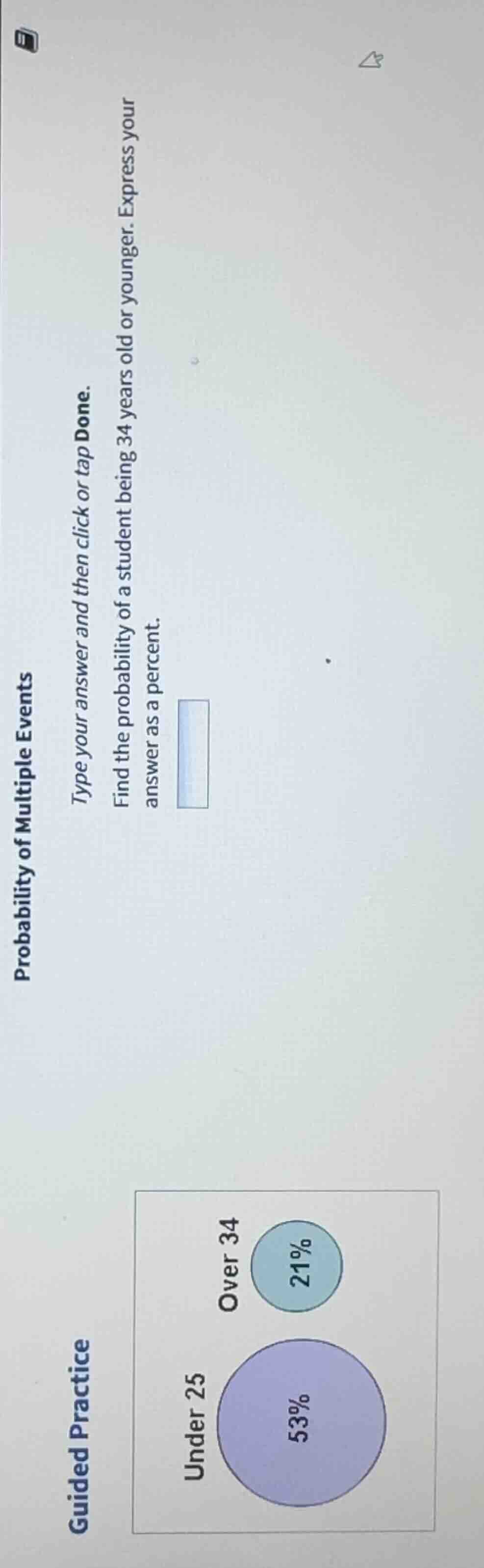 probability of multiple events guided practice type your answer and the…