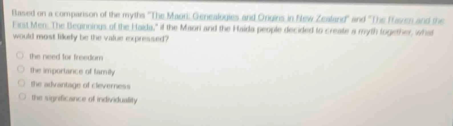 based on a comparison of the myths \the maori: genealogies and origins …