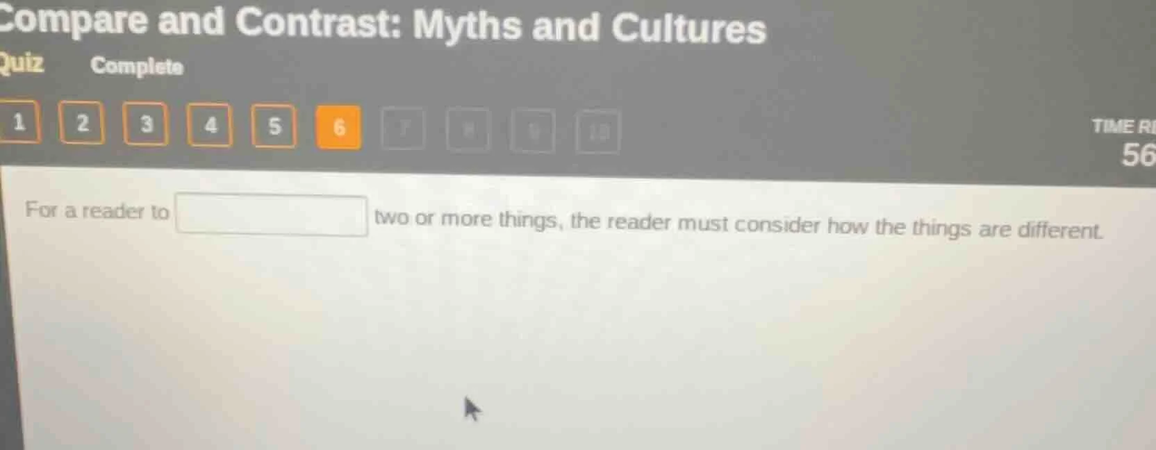 compare and contrast: myths and cultures quiz complete 1 2 3 4 5 6 7 8 …