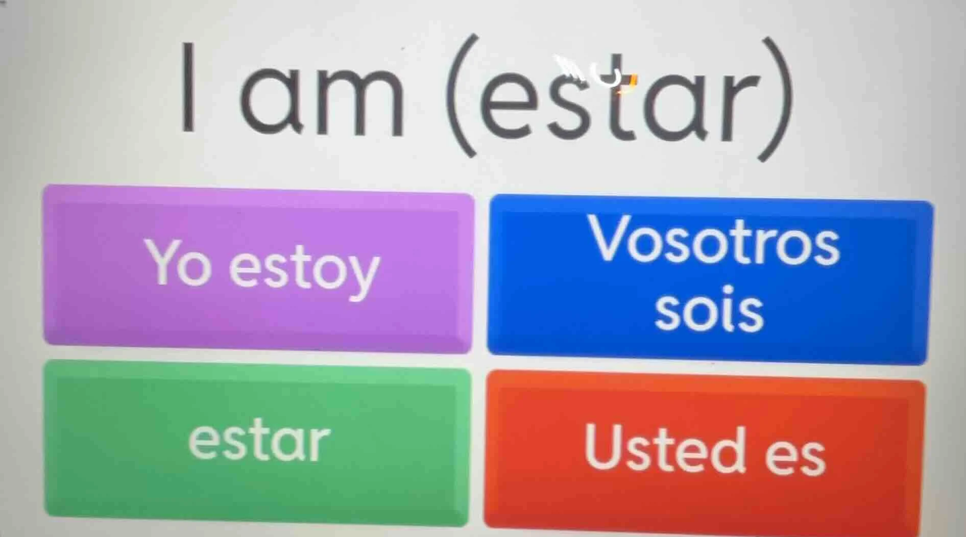 i am (estar) yo estoy vosotros sois estar usted es