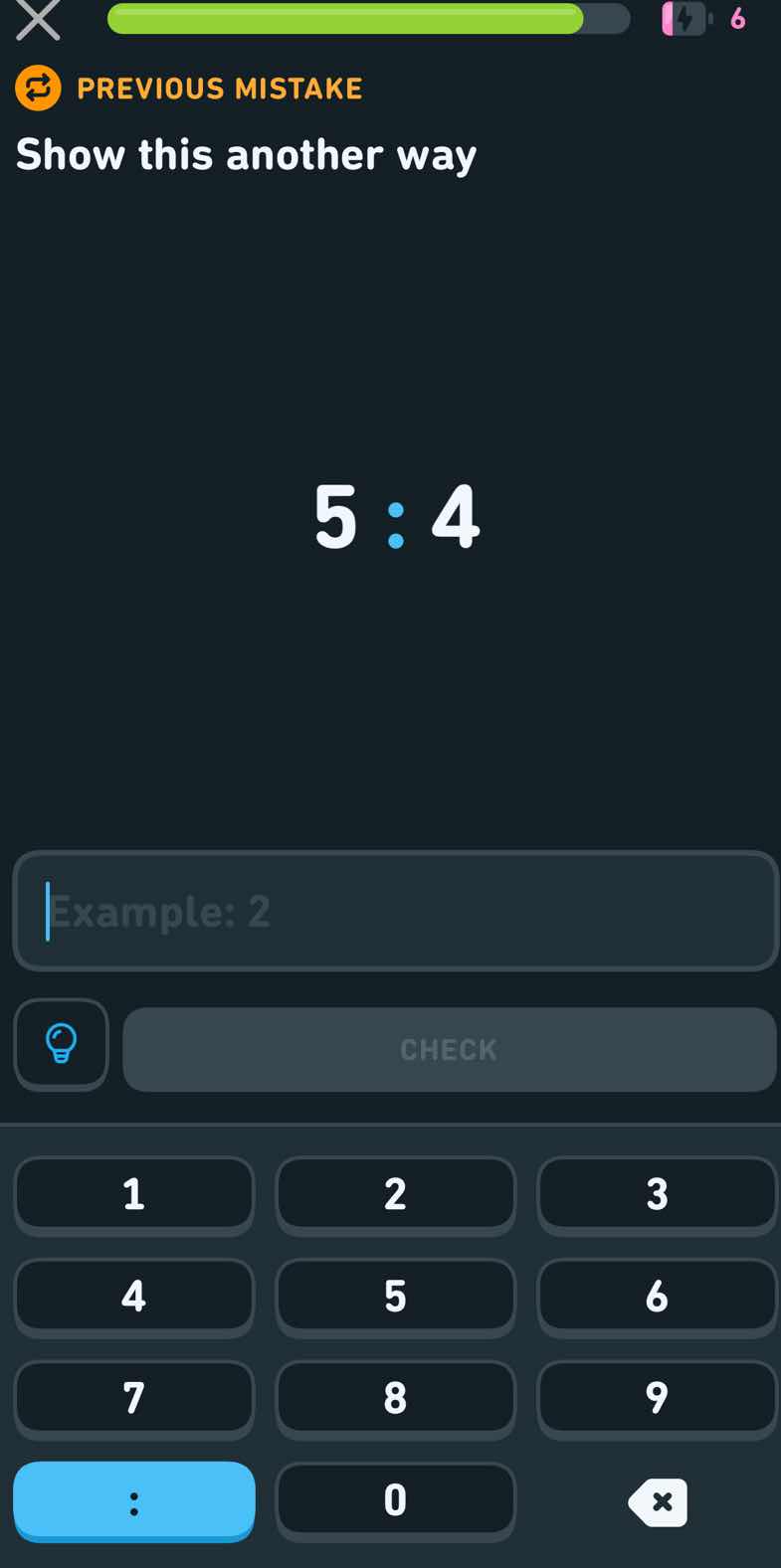 previous mistake show this another way 5 : 4 example: 2 check 1 2 3 4 5…