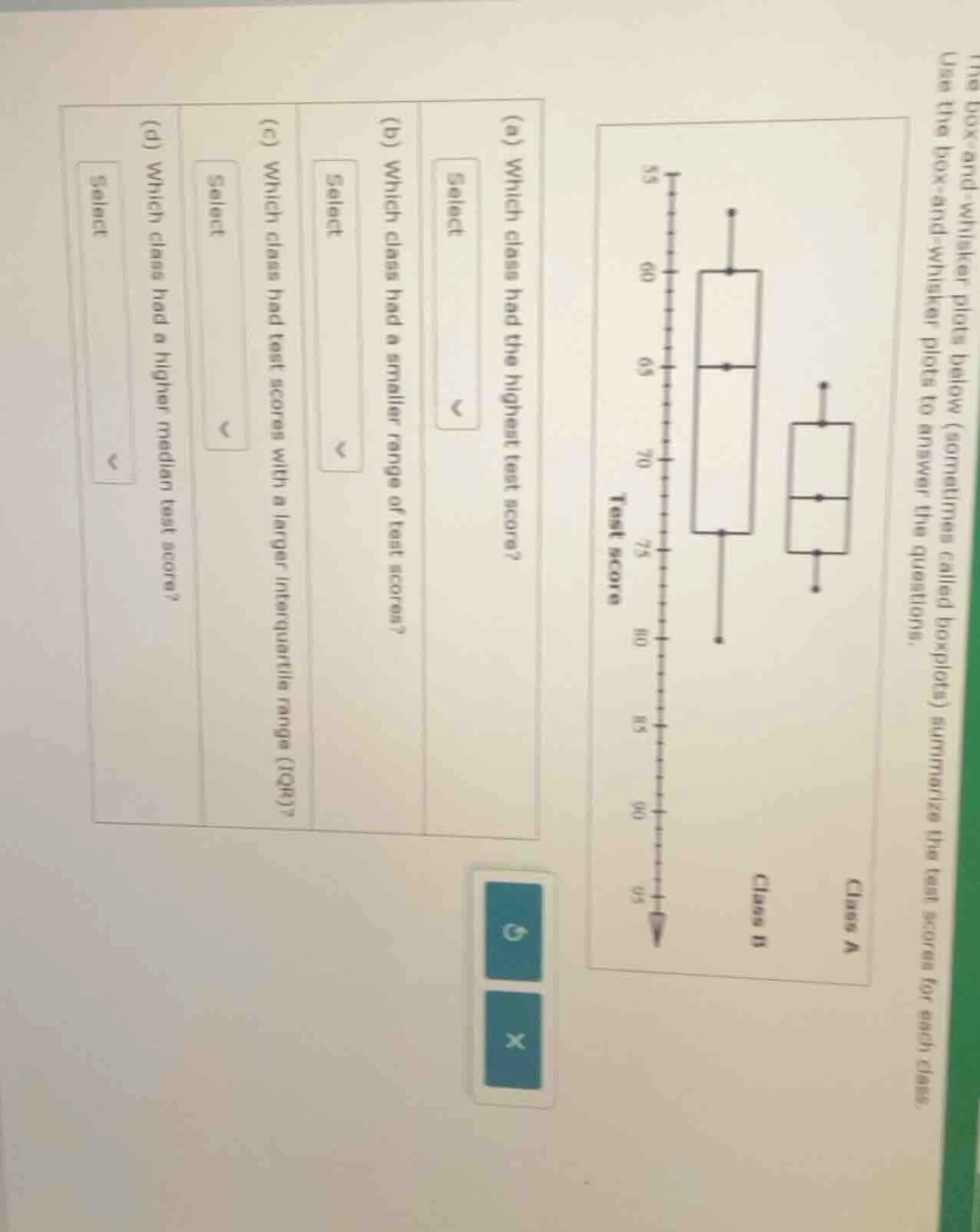 the box - and - whisker plots below (sometimes called boxplots) summari…