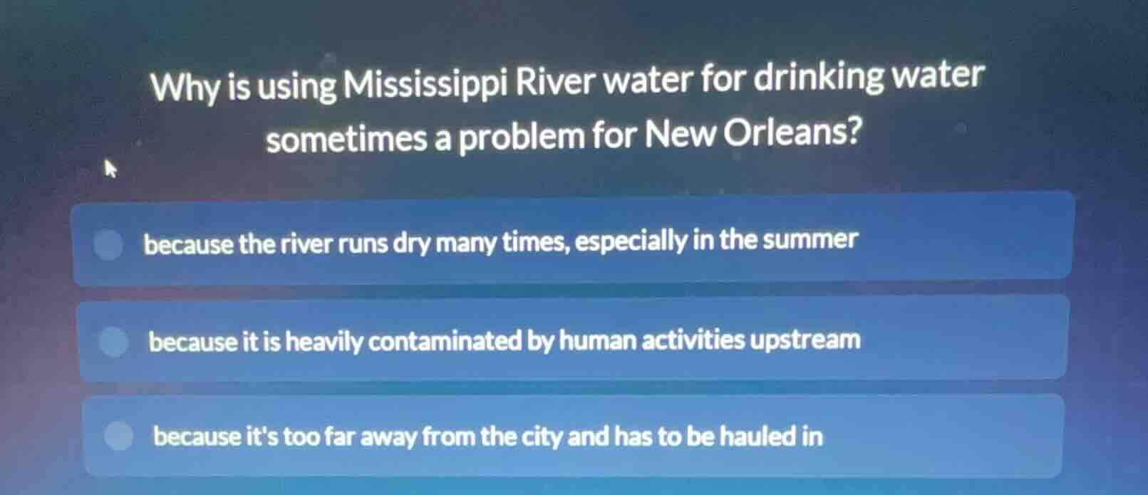 why is using mississippi river water for drinking water sometimes a pro…