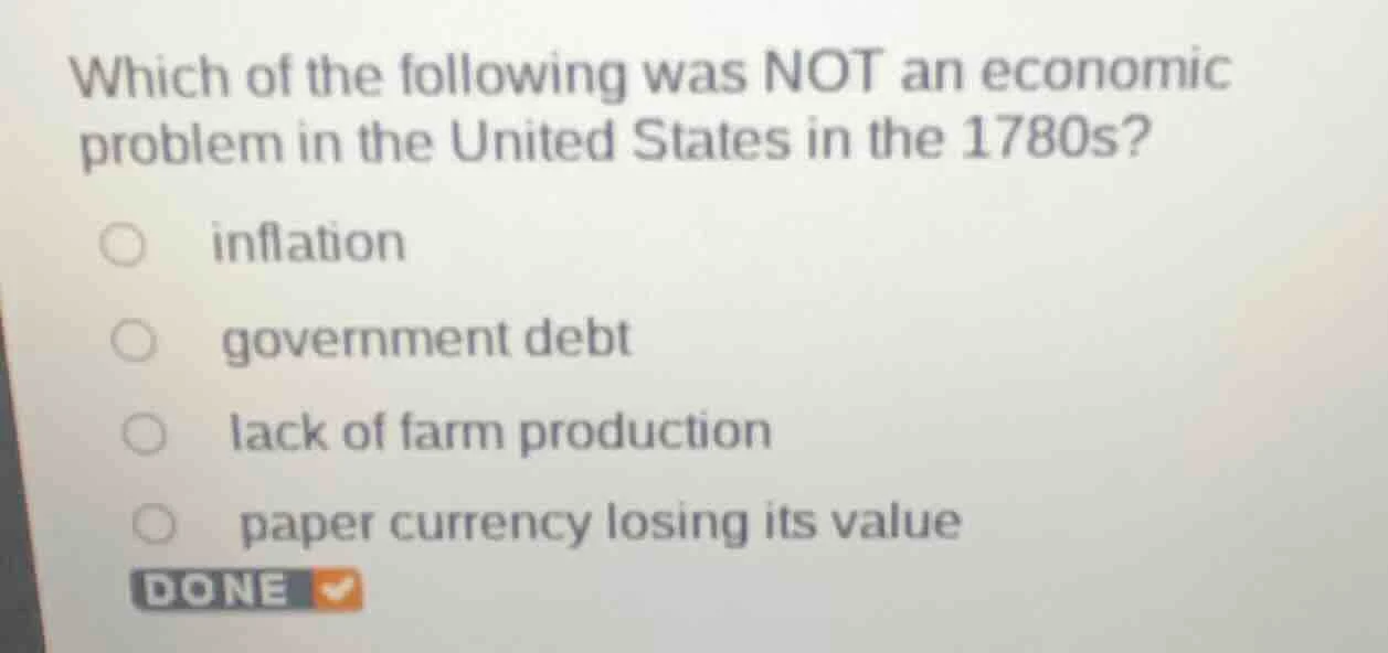 which of the following was not an economic problem in the united states…
