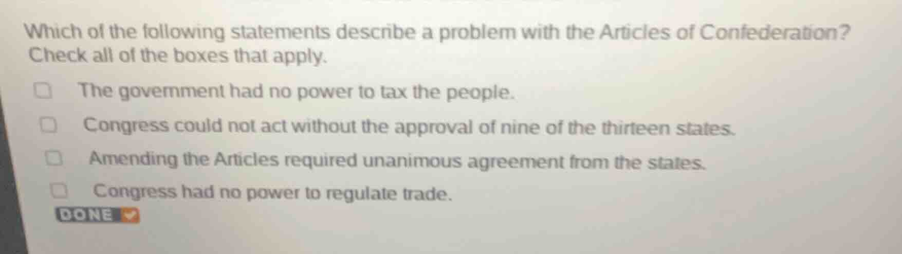 which of the following statements describe a problem with the articles …