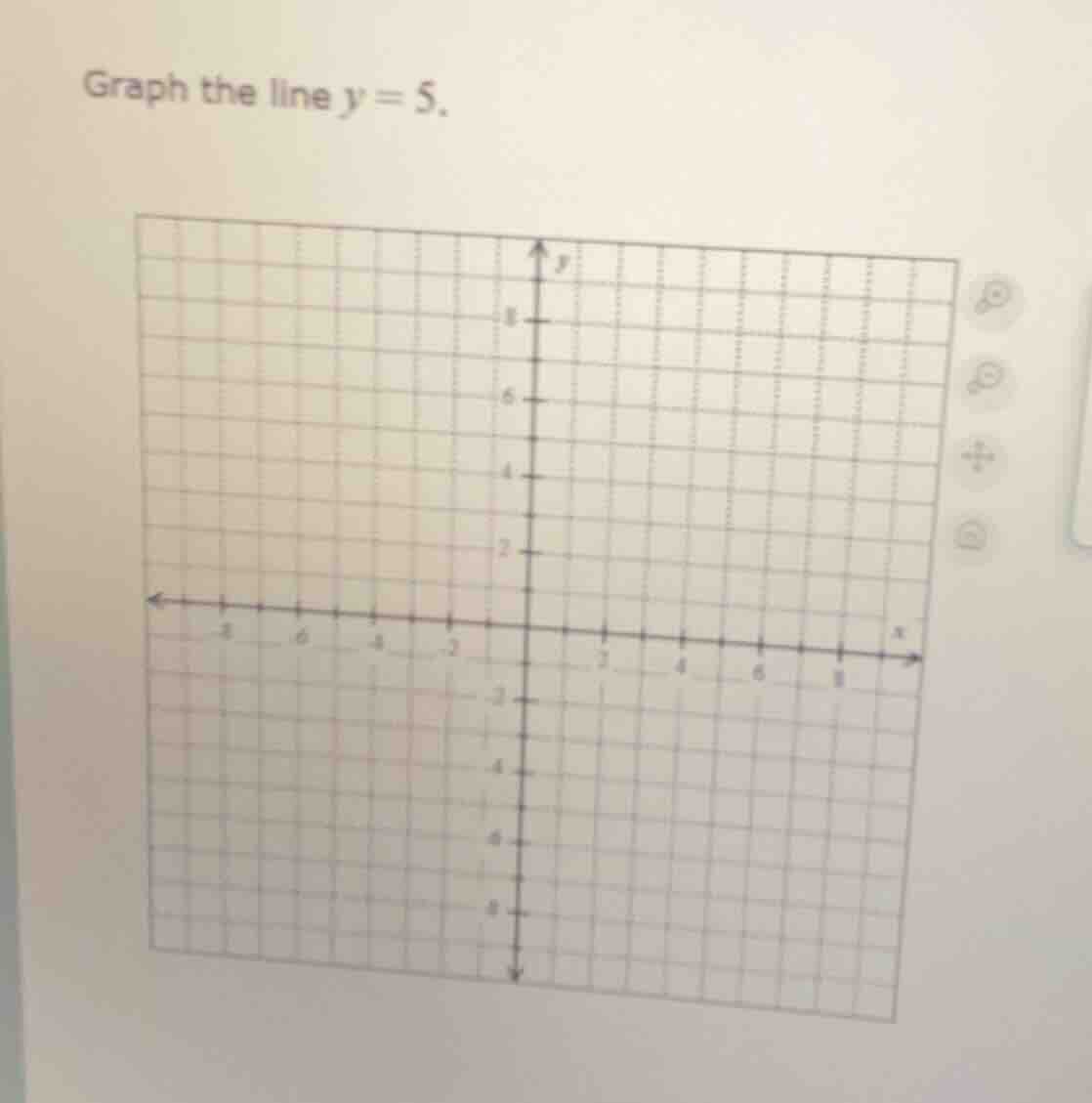 graph the line $y = 5$.