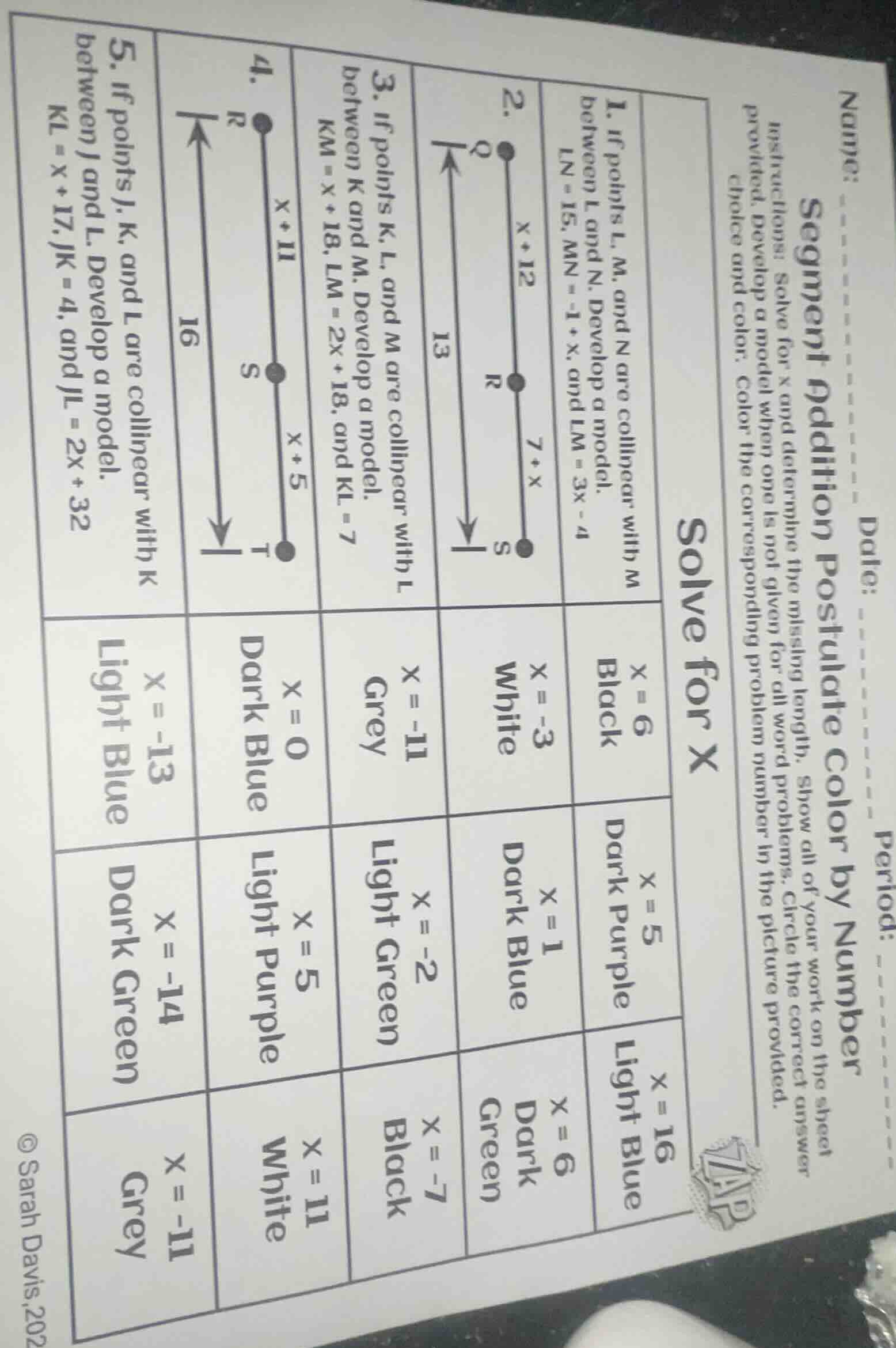 name: date: period: segment addition postulate color by number instruct…