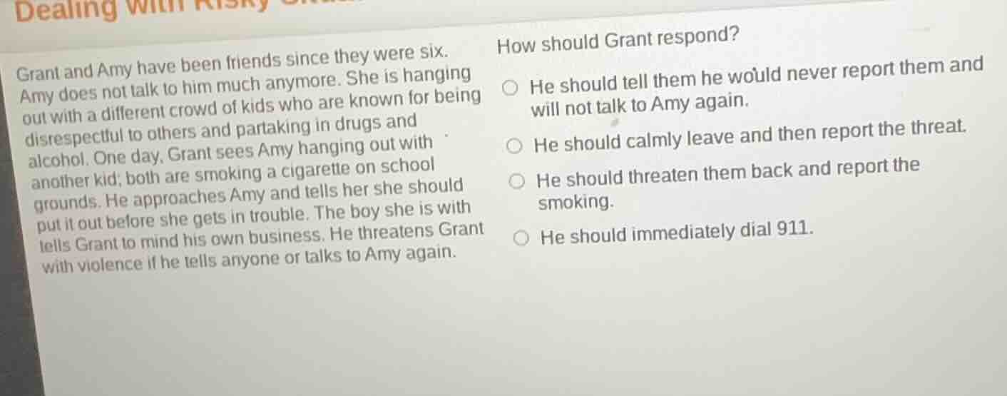 dealing with risky grant and amy have been friends since they were six.…