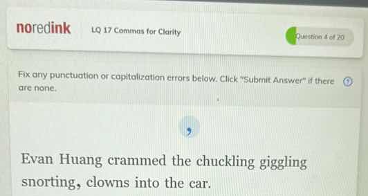 fix any punctuation or capitalization errors below. click \submit answe…