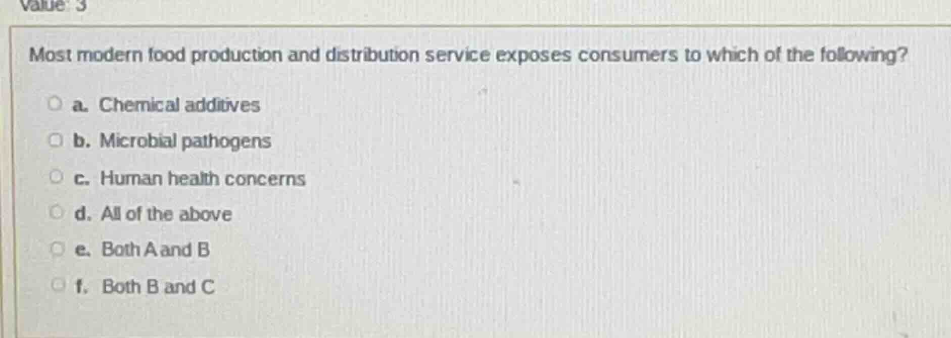 most modern food production and distribution service exposes consumers …