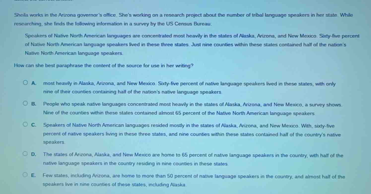 sheila works in the arizona governor’s office. she’s working on a resea…