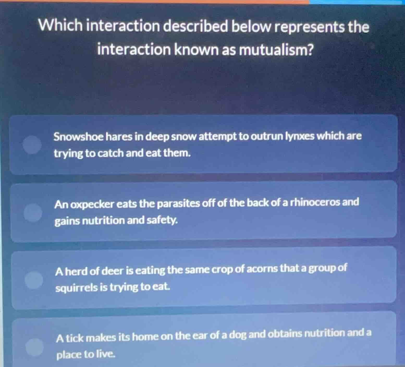 which interaction described below represents the interaction known as m…