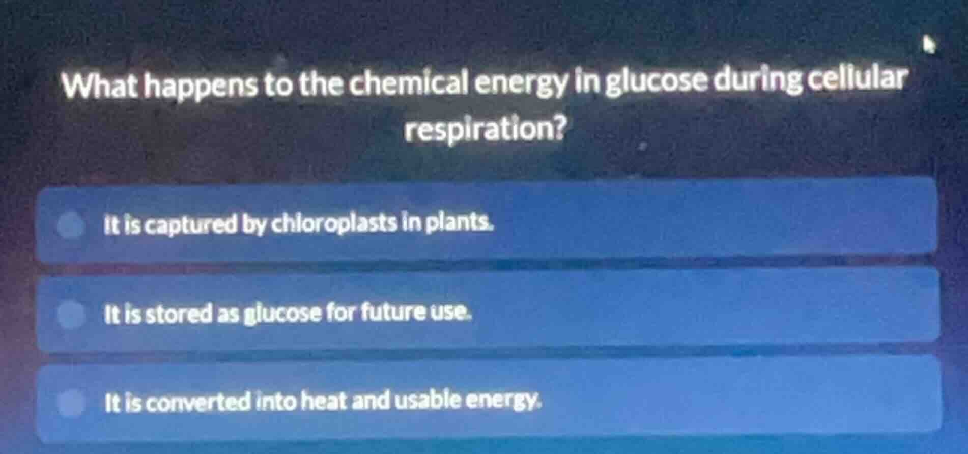 what happens to the chemical energy in glucose during cellular respirat…
