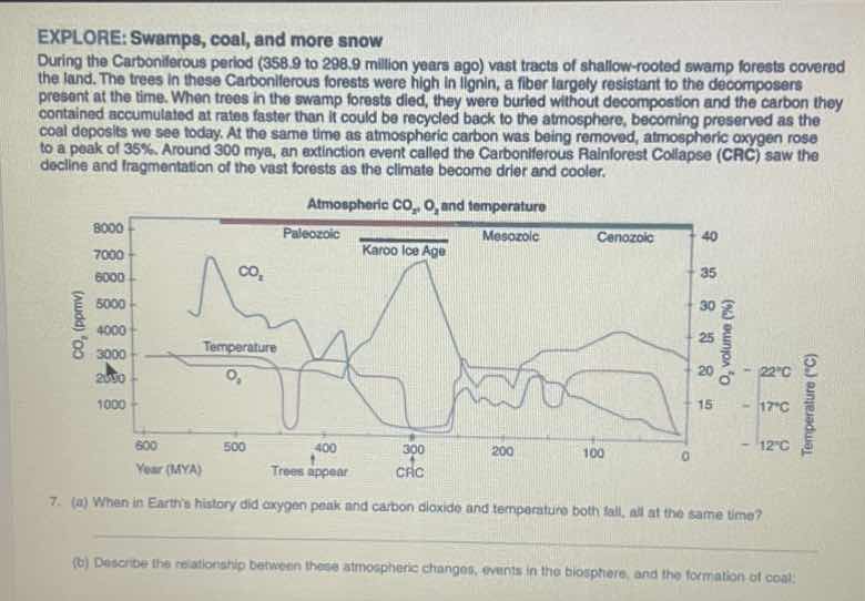 explore: swamps, coal, and more snow during the carboniferous period (3…