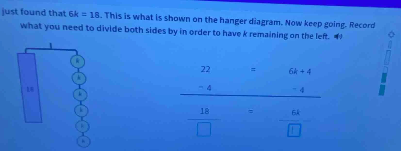 just found that 6k = 18. this is what is shown on the hanger diagram. n…