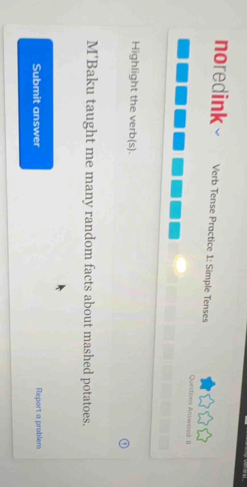 noredink verb tense practice 1: simple tenses questions answered 8 high…