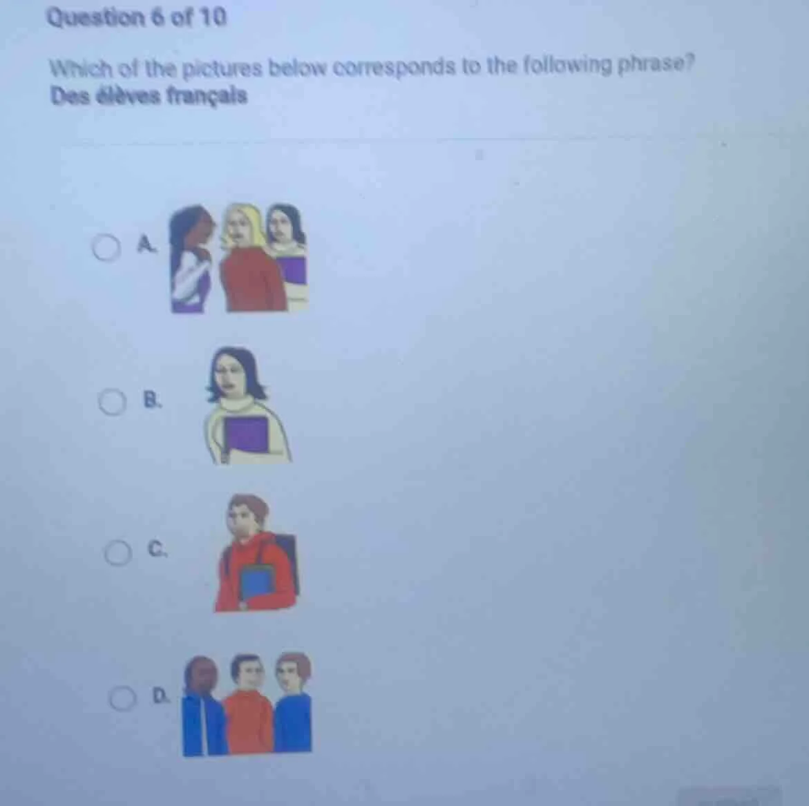question 6 of 10 which of the pictures below corresponds to the followi…
