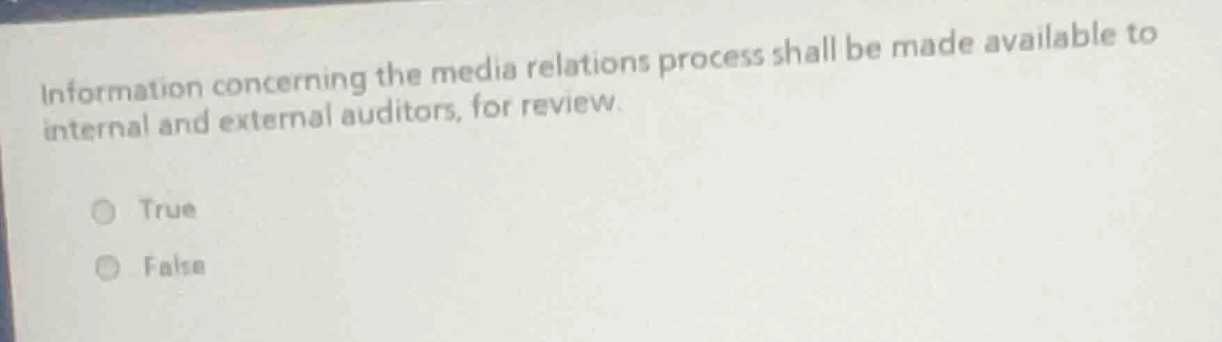 information concerning the media relations process shall be made availa…